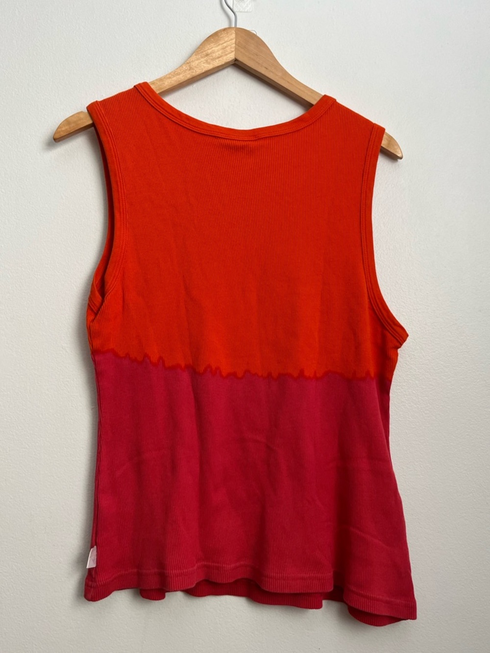 VTG Y2K Karl Rhinestone Logo Two-Tone Ribbed Tank Top - M - Picture 8 of 15